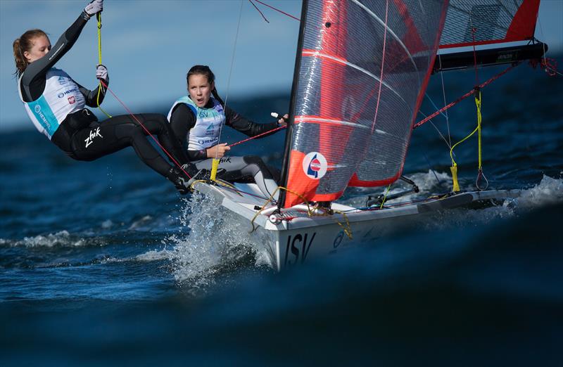 Lola Kohl and Lucy Klempen (ISV) at the Hempel Youth Sailing World Championships photo copyright Szymon Sikora / World Sailing taken at  and featuring the 29er class