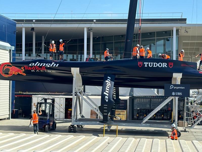 Alinghi Red Bull Racing AC75 BoatOne Presentation at the Team Base in Barcelona, Spain on April 16, 2024 - photo © Alinghi Red Bull Racing