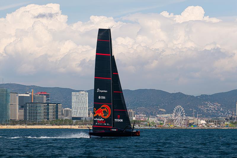 Alinghi Red Bull Racing- AC75 - Day 7 - April 26, 2024 - Barcelona photo copyright Ugo Fonolla / America's Cup taken at Société Nautique de Genève and featuring the AC75 class