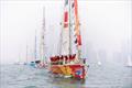 Qingdao leads the Parade of Sail out of the Olympic Sailing Centre Marina