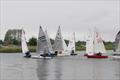 Pause at the gybe mark during the Border Counties Midweek Sailing at Shotwick Lake: © Brian Herring