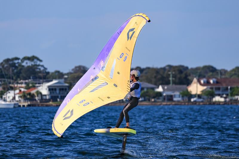 Connor Radford leading from start to finish in R1 on Zhik Combined High Schools (CHS) Sailing Championships Day 1 - photo © Red Hot Shotz Sports Photography / Chris Munro