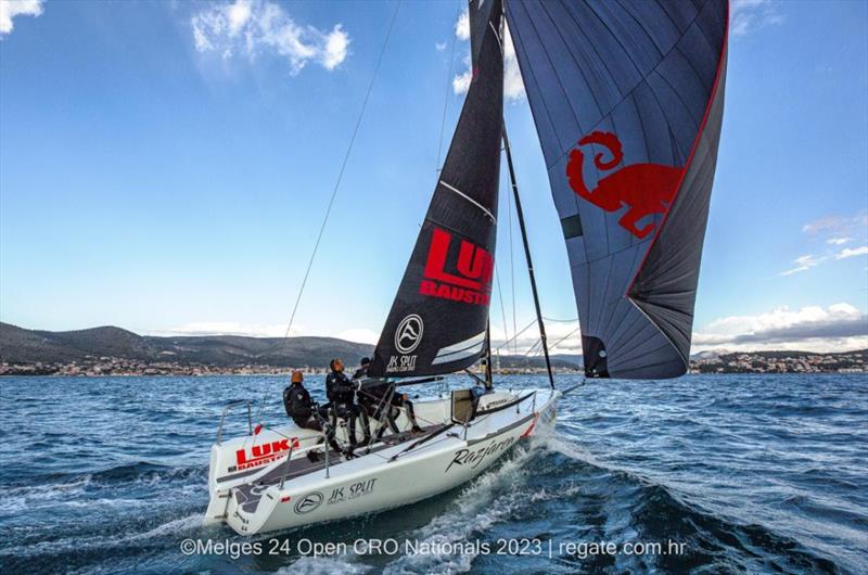 Razjaren (CRO) of Lukasz Podniesinski with Ante Cesic at the helm, finished the 2023 Melges 24 European Sailing Series on the fifth position - Melges 24 Croatian Championship 2023 - Trogir, November 2023 photo copyright regate.com.hr taken at Yacht Club Adriaco and featuring the Melges 24 class