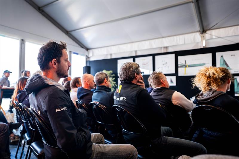 A meeting at The Transat CIC race village photo copyright Adrien Nivet / polaRYSE / IMOCA taken at  and featuring the IMOCA class
