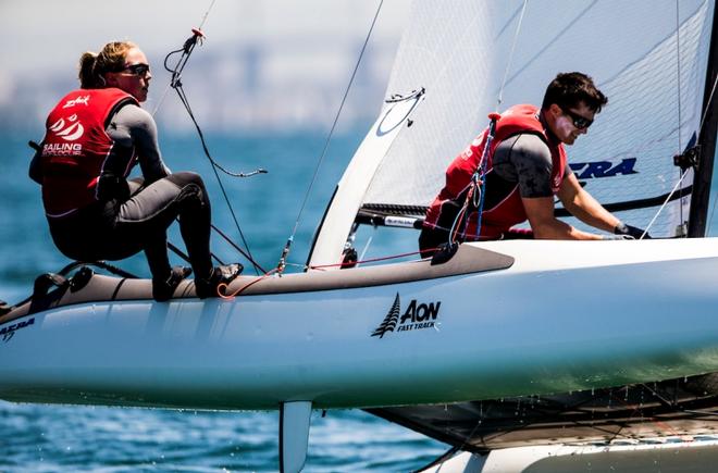 Mackay and Wilkinson at Sailing World Cup Final Melbourne 2016 © Pedro Martinez / Sailing Energy / World Sailing