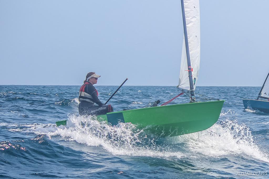 Nadine Tietje fighting for the new Ladies prize - Penultimate day - 2017 OK Dinghy World Championship photo copyright  Alistair Deaves taken at  and featuring the  class
