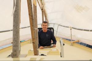 Under wraps! American skipper Istvan Koper expects to complete the restoration of his Tradewind 35 Puffin in time to sail her across the Atlantic to the UK, later this Summer - 2018 Golden Globe Race photo copyright  Istvan Koper / Golden Globe Race / PPL taken at  and featuring the  class