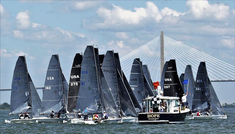 Twenty-five teams are signed up to compete in the VX One Class at Charleston Race Week at Patriots Point, making them the second-largest fleet of sport boats competing in 2024 - photo © Priscilla Parker/CRW2023